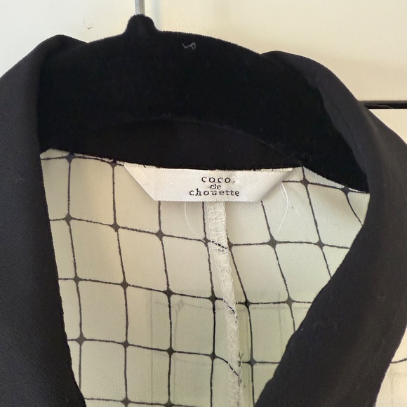 Coco de Chouette Black & Cream Blouse - Picture 3 of 3